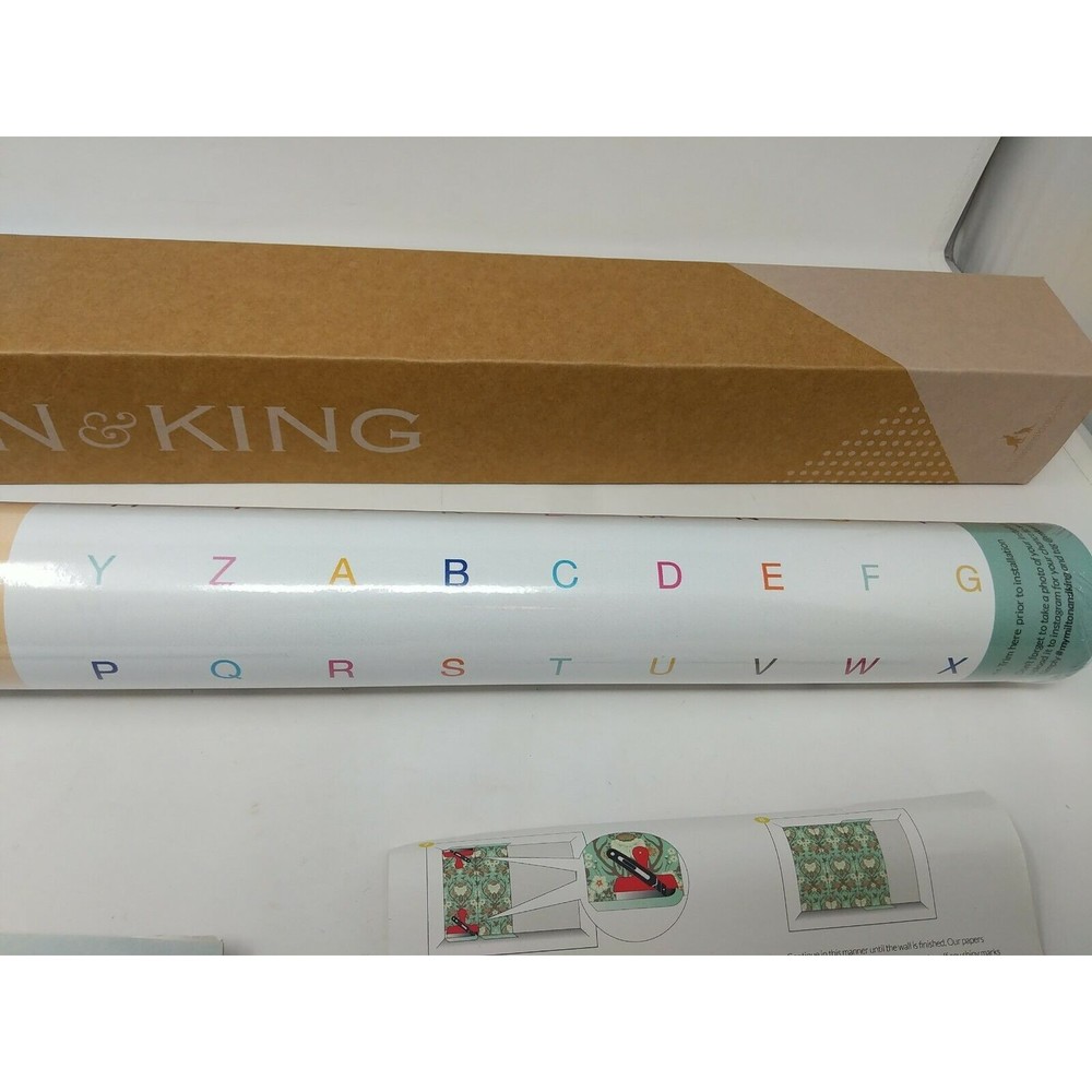 Phonetics Wallpaper Ingrid + Mika for Milton & King Alphabet 24" x 34 Feet NEW